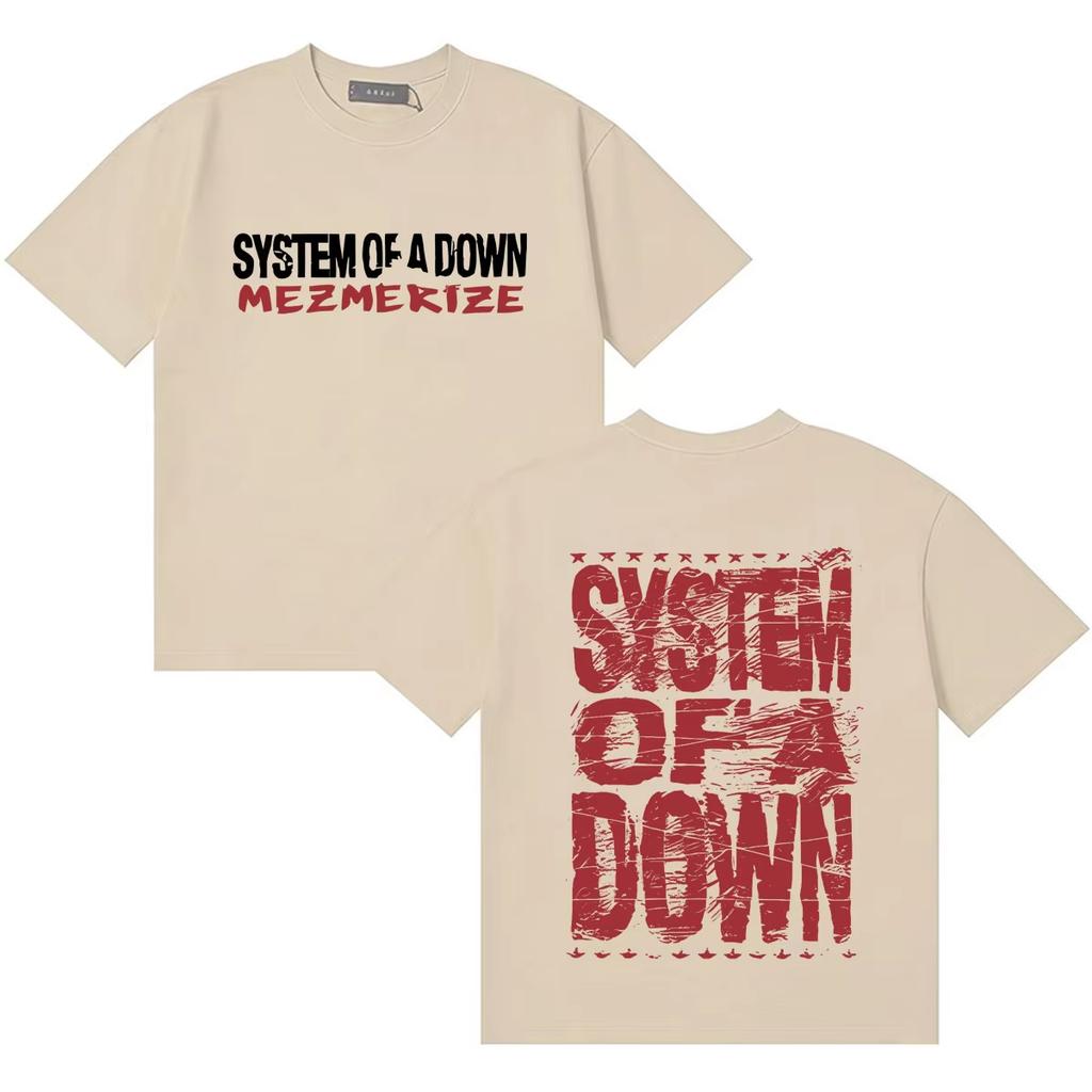 2026 System of A Down Modello Classico Tour Stampa Double Face Morbido Cotone Comfort Manica Corta Unisex Fan Uomo e Donna Maglietta