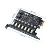 USB3.2 GEN1 5Gbps Adapter Card 7-port Expansion Card RENESAS Control D720201+720210 5Gbps PCIE X1