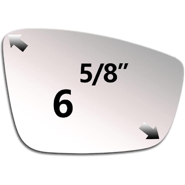 

ReYee Mirror Glass fit for Volkswagen VW Beetle Jetta Passat Passenger Right Side Mirror Glass RH No Backing Plate Convex Including Adhesive