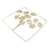 Metal Leaf Wall Art Decor Luxurious Metal Ginkgo Biloba Wall Hanging Decoration for Home Living Room Bedroom