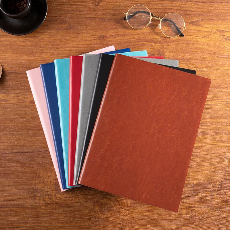 Lambskin Retro Business Notebook: Thick Soft Leather Diary