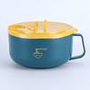 304 Stainless Steel Ramen Bowl with Lid Heat Resistant Noodle Cooker Bowl Instant Noodles Kitchen Tableware Accessory Bowl With