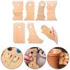 7 PCS Pottery Trimming Tools Pottery Clay Foot Shaper Tools Wooden Texture Profile Rib Bundle Foot Shaper
