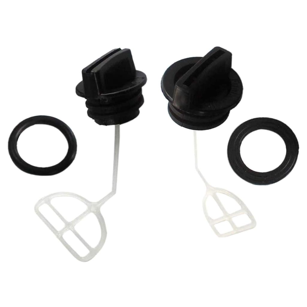 2 Pcs/set Chain Saw Gas for Tank Fuel Oil Cap Bottle Cap Black Fuel for Tank Cap Repalcement for 5200 4500 5800 45cc 52c