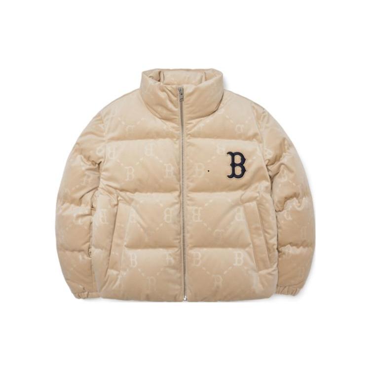 New MLB Down Jacket Cropped Women's Beige 3FDJM0226-43BGS