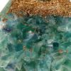 [GOLD STONE] Natural Orgonite Pyramid with Single Crystal Quartz, Spiritual Goods, Approximately 65-70mm Wide, Fluorite