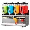 Slushie Machine, 12L/3.17Gal X 4 Tank Commercial Slushy Maker, Frozen Drink Maker with Self-Cleaning, Margarita Machine for Restaurants Bars Party for