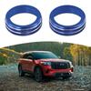 2PCS Aluminum Center Console Volume Tuning Knob Switch Trim Ring Protective Cover For Ford For Explorer 2020-2025 Auto Accessory