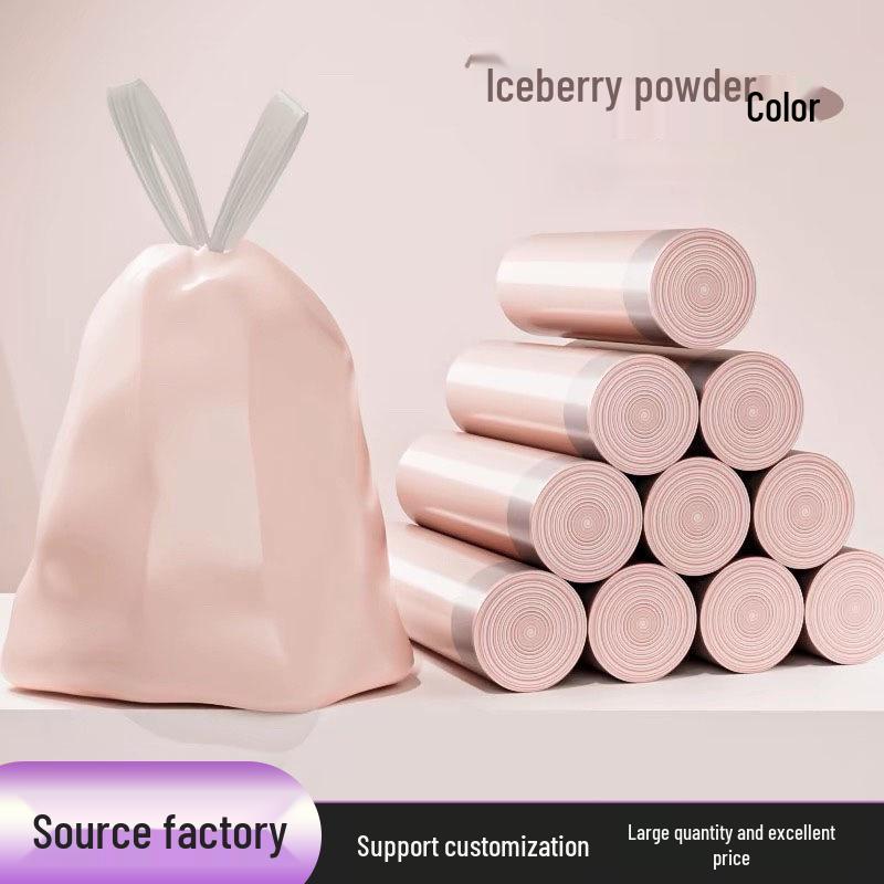 Pytle na odpadky Ice Berry Powder Extra-velké zesílené se stahovací šňůrkou pro kuchyň, ložnici a ubytovnu