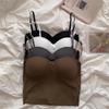 Ice silk sling vest inner anti-light with chest pad integrated tube top, beauty back underwear, bra, summer backing top