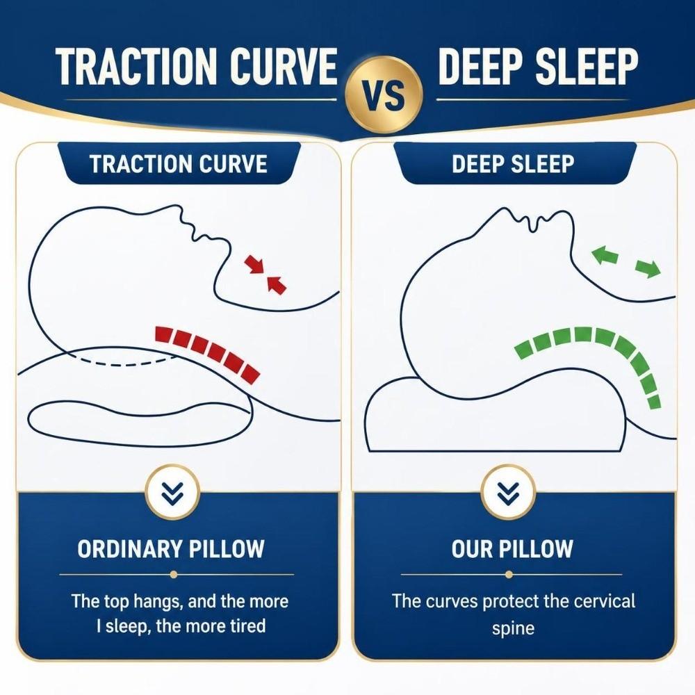 Slow-Rebound Neck Support Pillow Comfortable Ergonomic Sleep Pillow Bedroom Sleeping