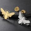 LIKGREAT Insect Honeybee Brooch Pin Vintage Bee Badge Stainless Steel Accessories Punk Jewelry Gift for Shirt Hat