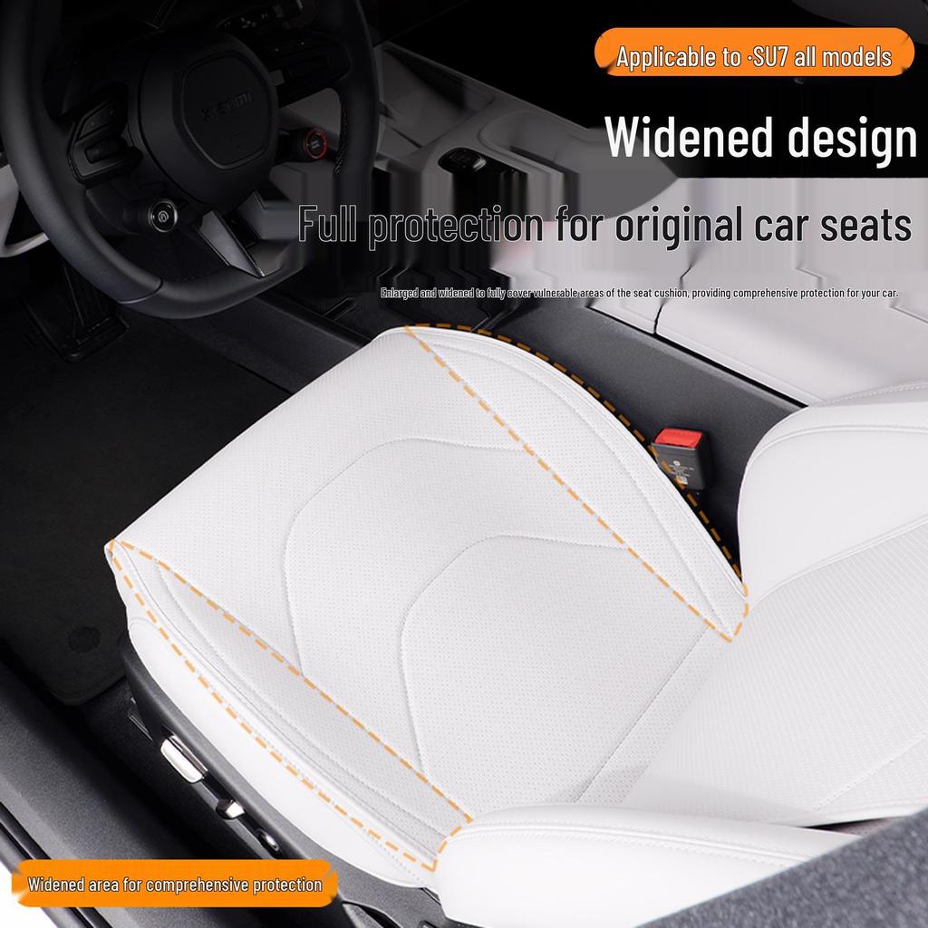 Four Seasons Universal Napa Leather Seat Cover for Xiaomi SU7 - Breathable Protective Cushion Accessory