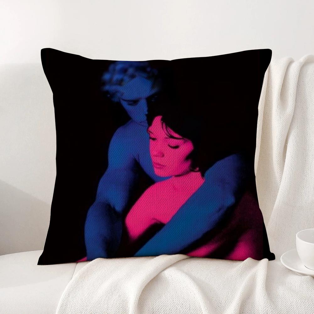 Band Music T-Tv-Girl Cushion Cover Summer Coolness Linen Fabric Double-Sided Printing Pillow Case Sofa Home Decor Gift