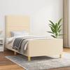 VidaXL Bed Frame with Headboard Cream 90x200 Cm Fabric 3124949