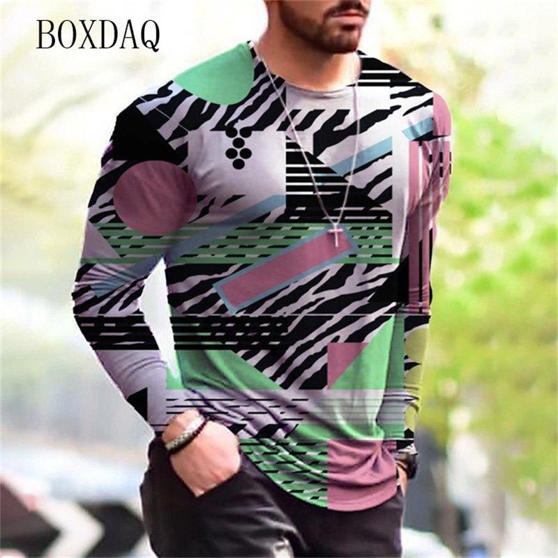 

Long Sleeve Vintage Style Men s T-shirts Spring Autumn 3D Print Street Oversized Tops 6XL Plus Size Loose Casual Round-Neck Tee 5XL
