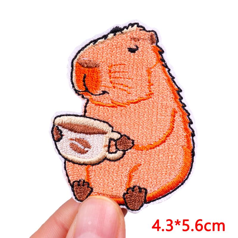 NEW Cartoon Animal Embroidered Patches Goose Frog Cat Patch Iron On Patches For Clothing Hats Jackets Backpack Embroidery Badges