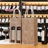M-1Pc Red Wine Handbag Gift Box with Window And Handle Single Double Bottle Champagne Packaging Bag Wedding Favors for Guests