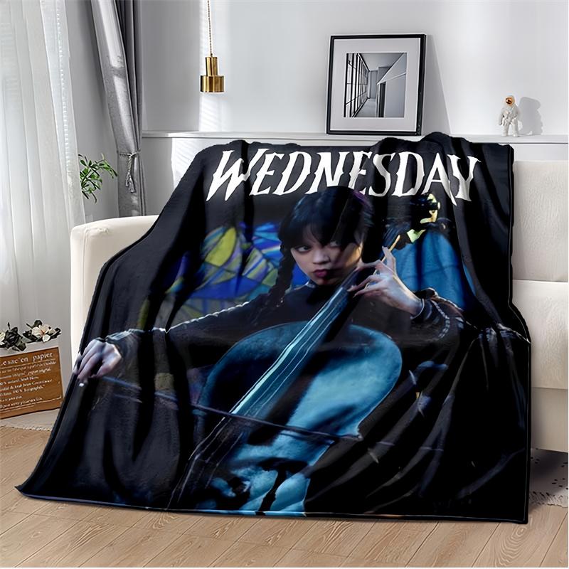 Dark Gothic Girl Collage Print Flannel Blanket, Black & White Throw Blanket 80cm x 120cm