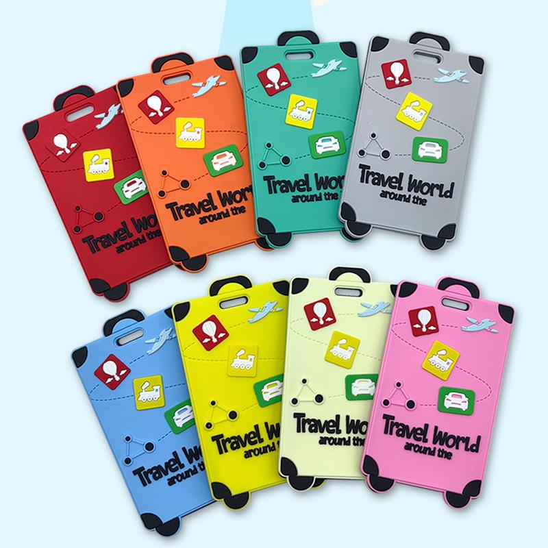 New Soft Rubber Luggage Tag Anti-lost Writing Logistics Identification Boarding Pass Suitcase Name Tag Silicone Luggage Tag