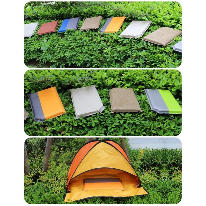 Automatisches aufblasbares Sitzkissen Oxford-Stoff Reisematte Verdickte Camping-Sitzmatte mit Aufbewahrungstasche Langlebig