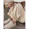 Off-white High Waist Cotton Lantern Pants - Japanese Style, Casual Wide Leg for Women