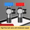 High Quality Red Blue Water Control Valve Brass Cold and Hot Distinction Corner Valve Water Stop Valve Bathroom