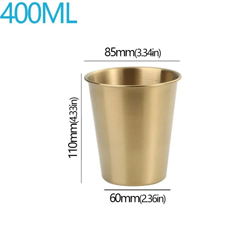 Nordic Ins Simple Metal Stainless Steel Gold Plated Brewery Cup Copper Titanium Gold High Quality Cup Steel Friends For Camping