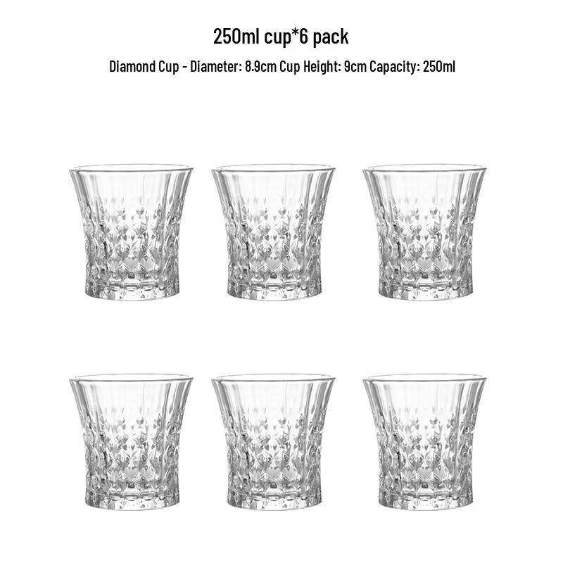 

Hanton High-Temperature Crystal Glass Tumblers with Holder (6-Pack)