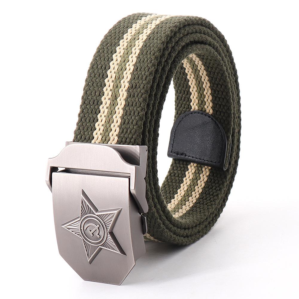 

Новый мужской и женский ремень 3D советский государственный герб брезентовый ремень советский пояс памяти 130cm хаки/зелёный