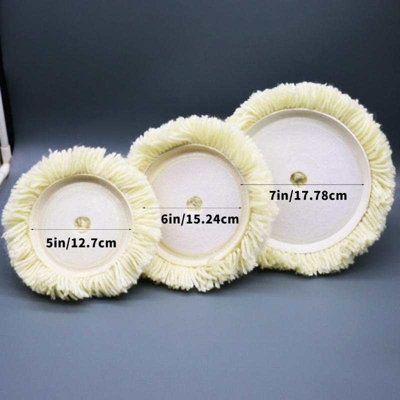 3Pcs Premium Wool Polishing Pad Buffing Pad Ideal For Vehicle Paint Repair Detailing And Finish Enhancement