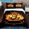 3PCS Basketball Crown Fire Sport 3pcs Bedding,Including 3PCS Duvet Cover And 2pcs Pillowcases Perfect for Christmas,Ideal for Bedroom, Dormitory
