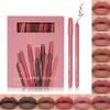 12 buc/set Set de creion de buze mat Impermeabil Nu ușor de murdat Creion pentru conturarea buzelor Machiaj pentru buze Creion pentru buze Creion pentru ruj Pen cu cuțit rulant
