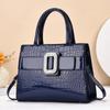 Large Capacity Women's Crossbody Bag High-quality Handbag Commuter Shoulder Bag Trendy Bright Leather Hardness Zipper Closure