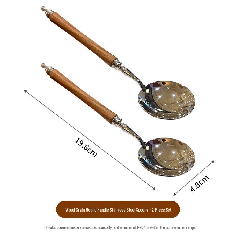 Stainless Steel Long-Handle Soup & Rice Spoons