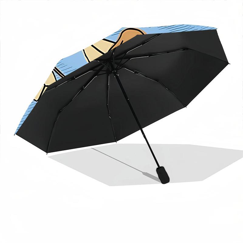 1pc Dogs Boats Fashionable Automatic Opening/Closing Folding Umbrella with 8 Bones, Windproof Portable, Daily Use076