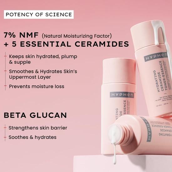 Hyphen %7 Seramid-NMF Sütlü Yüz Toneri Esansı | %5 Pirinç Suyu, Yulaf Ezmesi ve Kar Mantarı Ekstraktları Cam Cilt Karışımı - 100ml
