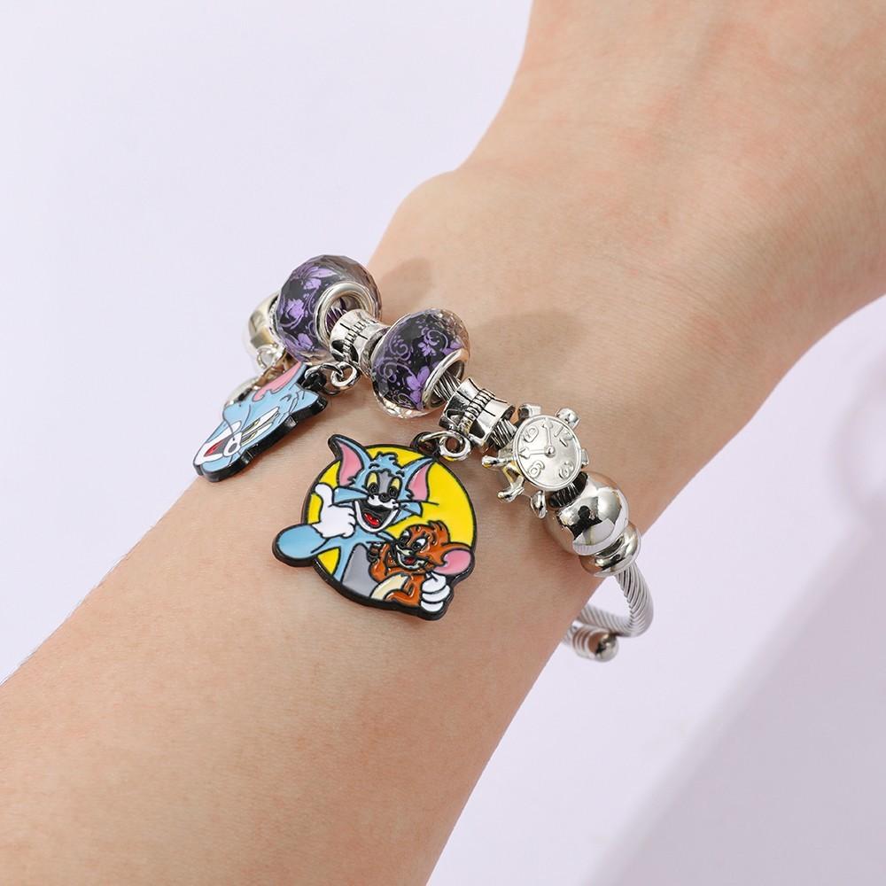 Tom And Jerry Cartoon Character Zinc Alloy Bracelets For Men And Women