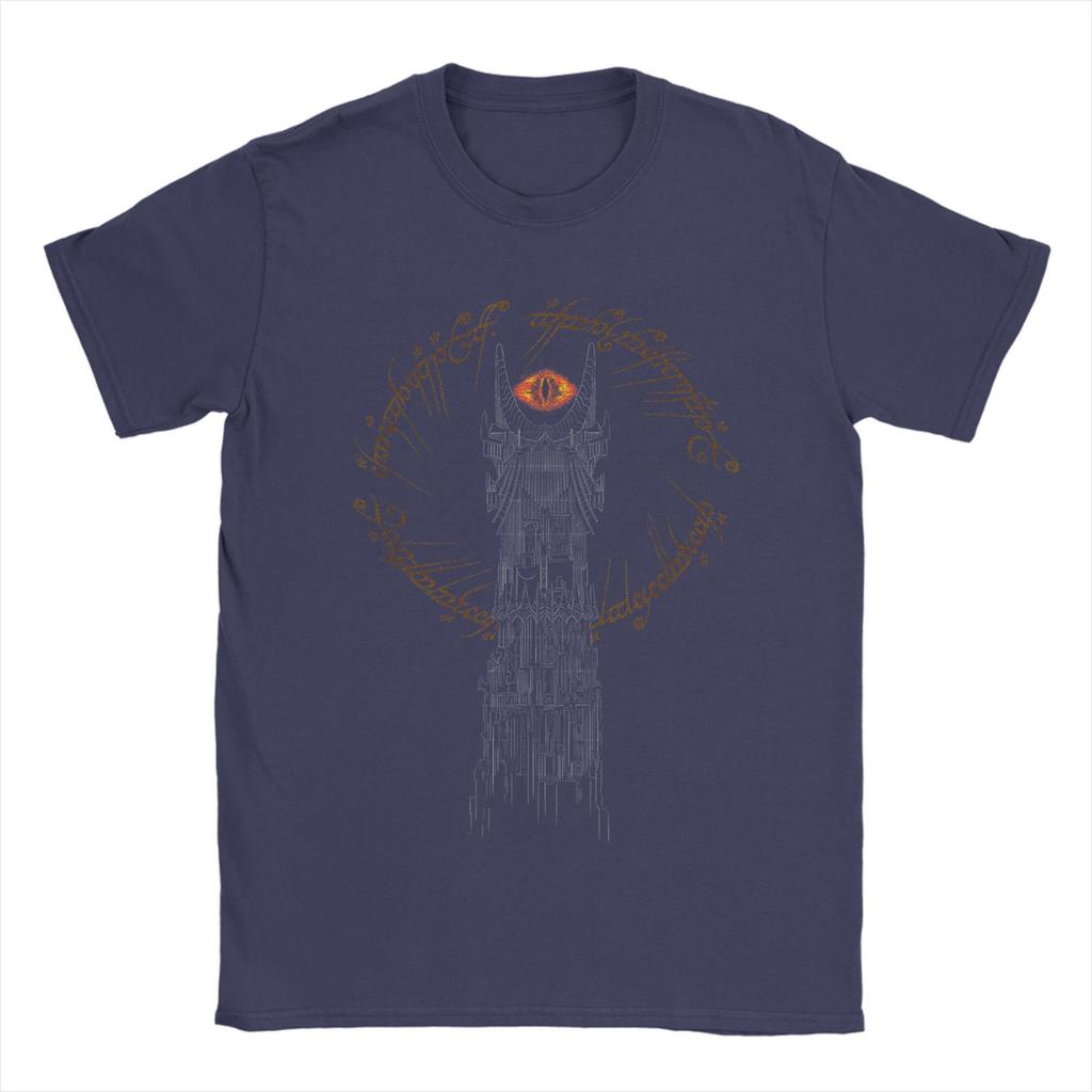 Herren L-Lords Of The R-Rings Turm von Mordor T-Shirt 100% Baumwollkleidung Rundhals T-Shirt Geburtstagsgeschenk T-Shirt
