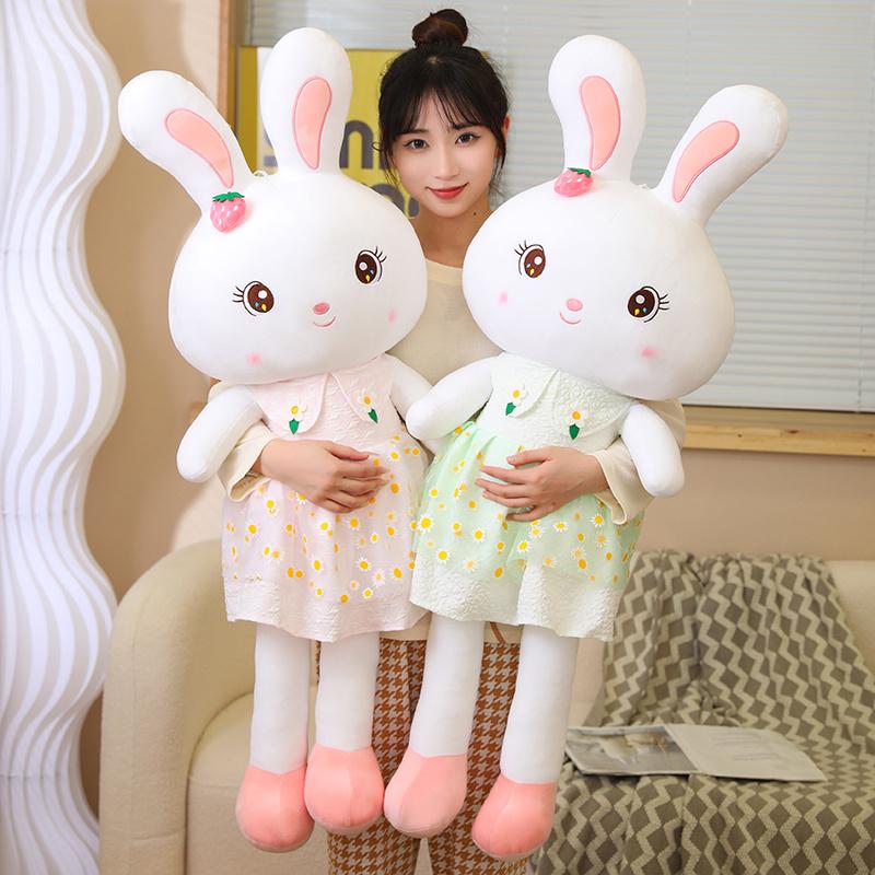 Lovely Skirt Rabbit Plush Toy Soft Stuffed Animal Kids Bunny Sleeping Cute Cartoon Dolls Children Birthday Gift