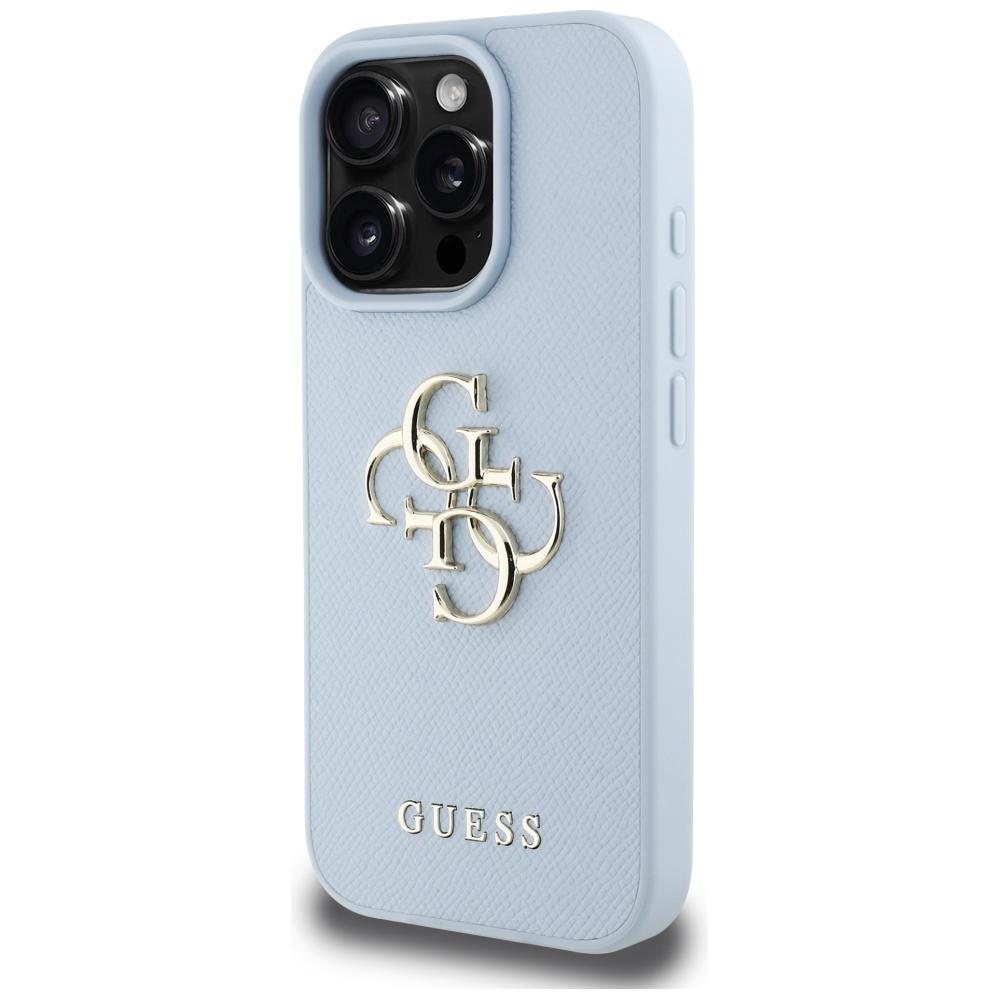 Hülle für iPhone 16 Pro Max Guess Gekörntes Klassisches Logo Blau