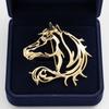 Zinc Zinc Alloy Hollow Horse Brooch Simple Animal Horse Brooch Creative Zodiac Horse Pin  Coat