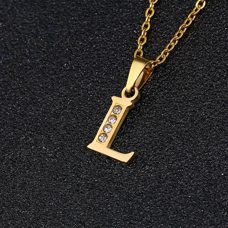 26-Letter Korean Style English Alphabet Pendant Necklace for Women and Besties