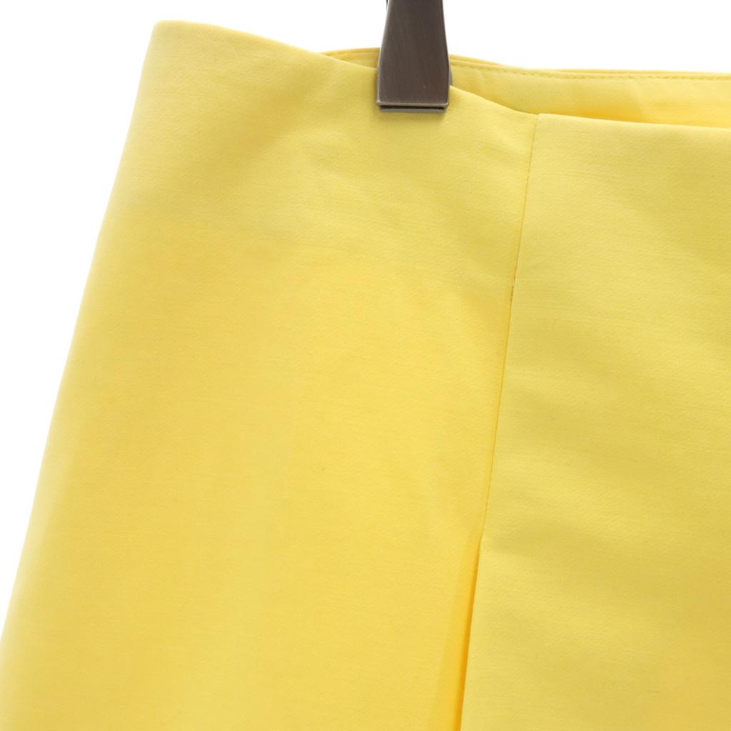 Celine Made In France Midi Length Pleated Skirt 36 Yellow Women Used