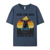 Here For The Dogs T-shirt Pure Cotton s Tops T Shirt Printed Tshirts Fitness Tight Tops & Tees Prevailing Round Neck