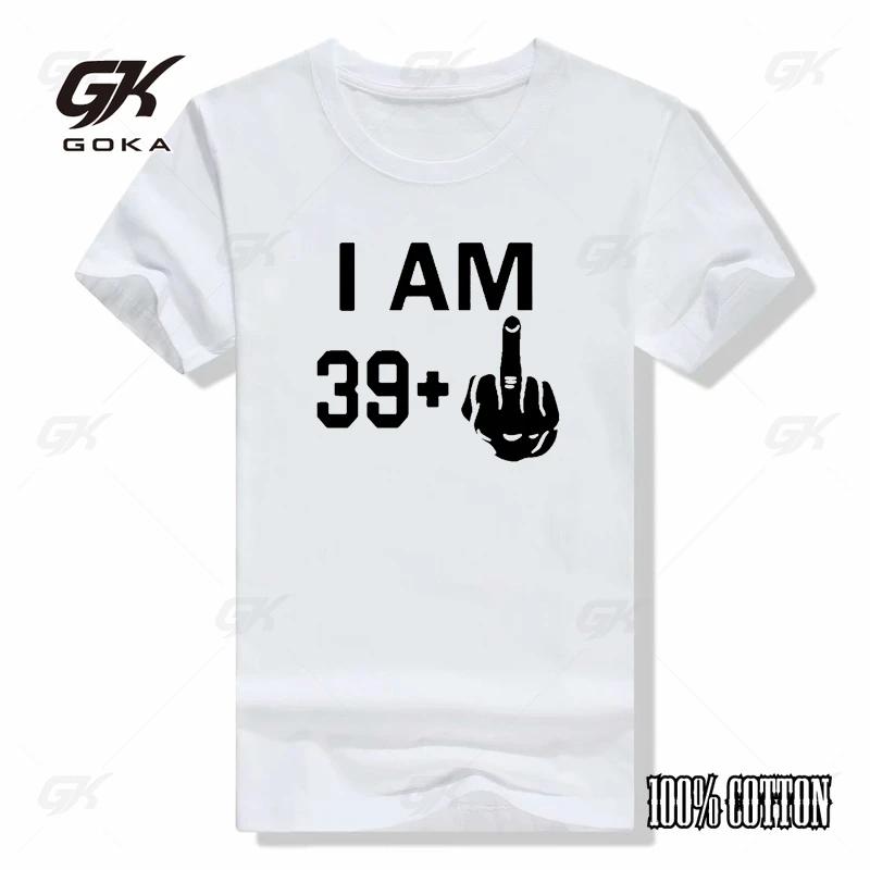 Unisex T Shirt I Am 39 Middle Finger 40th Cool Funny Birthday Gifts Idea Cotton T Shirts Man Husband Daddy Fathers Day Present