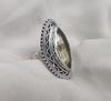 Lemon Quartz Ring: 925 Sterling Silver, Minimalist Boho Jewelry