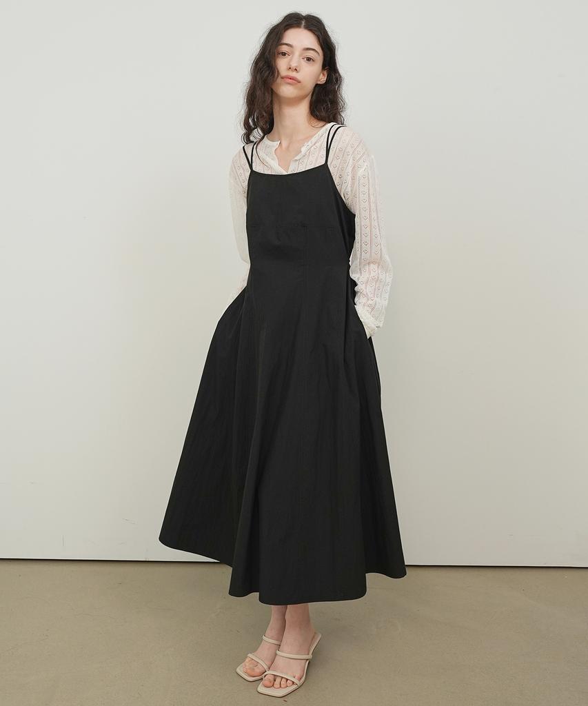 PAUL&ALICE Double String Flare Dress / Cream