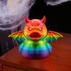 Figurine Canard Démon Imprimée en 3D Canard Diable avec Cornes Rouges Ailes de Chauve-Souris Halloween Gothique Statue de Collection Décor de Bureau Maison pour Adolescents Adultes