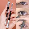 Professioneller Augenbrauenpinsel Eyeliner Abgeschrägt Flachkopf Klinge Eyeliner Augenbrauenkontur Make-up Pinsel Doppelkopf Make-up Werkzeuge 15 Stück